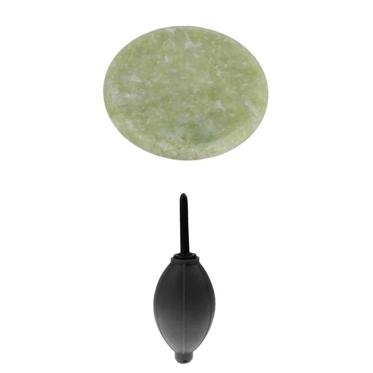 Air Pump Glue Dryer Eyelash+Eye Lash Extension Round Jade Stone Glue Holder