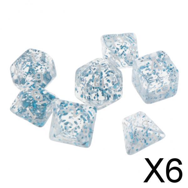 6x7/Set Plastic Polyhedral Dice Set for D&D Dungeons and Dragons Game Toy Style 9