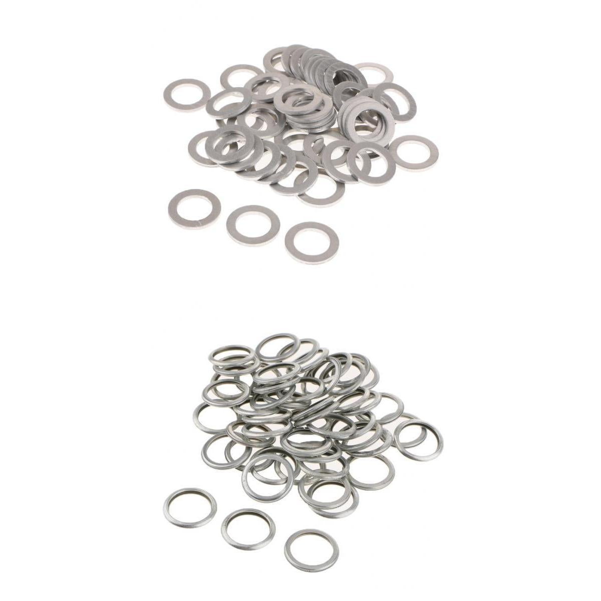 100pcs Oil Drain Plug Crush Washer Gaskets 14mm for Acura+16mm for