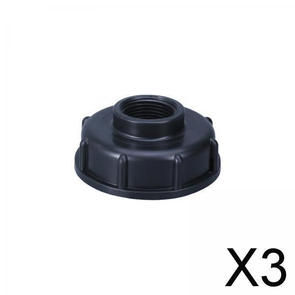 3xGarden Hose Connector IBC Tank Valve for Hose Connector Accessory Greenhouse Black DN20