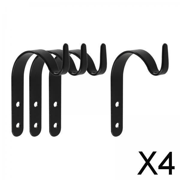 4xPlant Hanger Bracket Modern Wall Hanging Brackets Hooks for Garden Yard Wall 4pcs