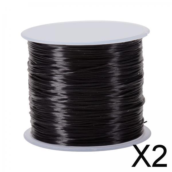 2x0.8mm Elastic String Beads Cord Thread Stretchy for Beading DIY Accessories Black