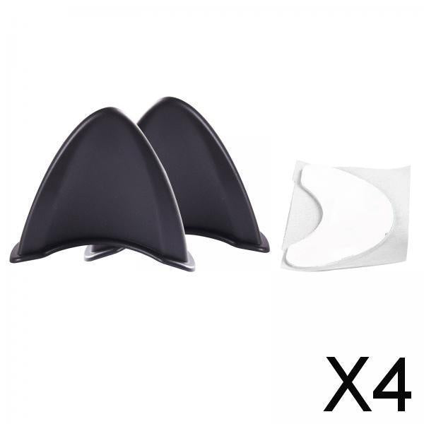 4xHelmet Cat Ears Decoration Interchangeable for Motorcycle Helmets Ski Black
