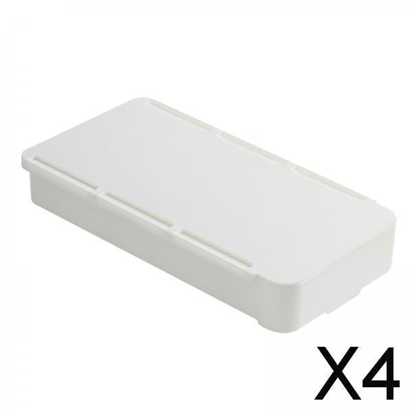 4xMultifunctional Desk Storage Drawer Storage Portable for School white