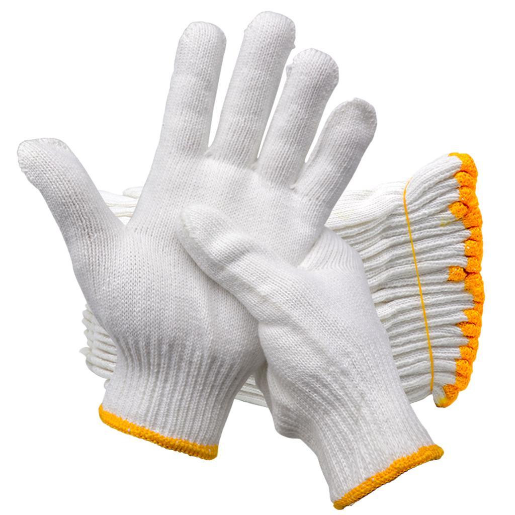 12 Pairs Of Cotton Encryption Cotton Yarn Gloves Wear-Resistant Work Gloves