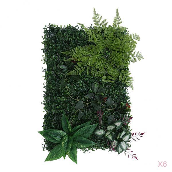 6 x Artificial Plants Lawn Wall Wedding Venue Foliage Pillar Main Road Decor
