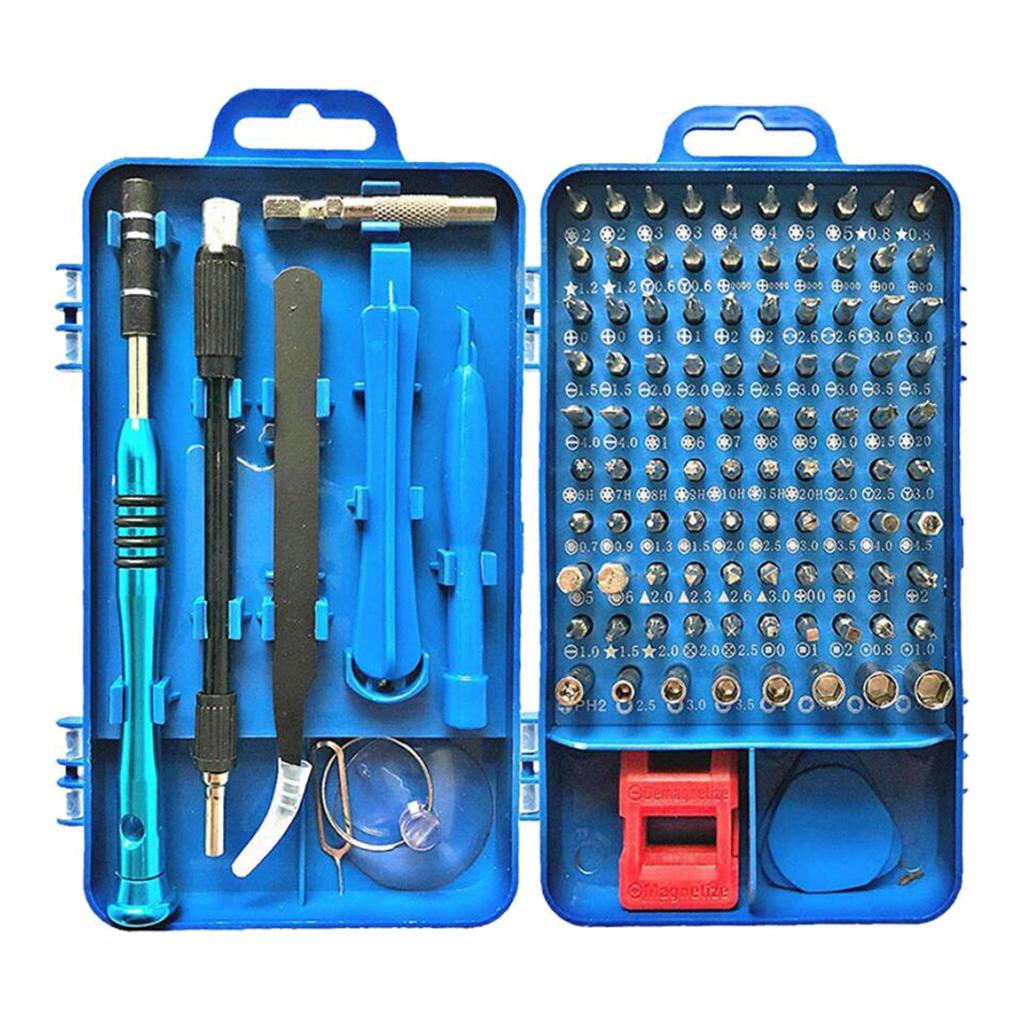 110 in 1 Magnetic Precision Screwdriver Set Phone Computer Repair Kit Blue