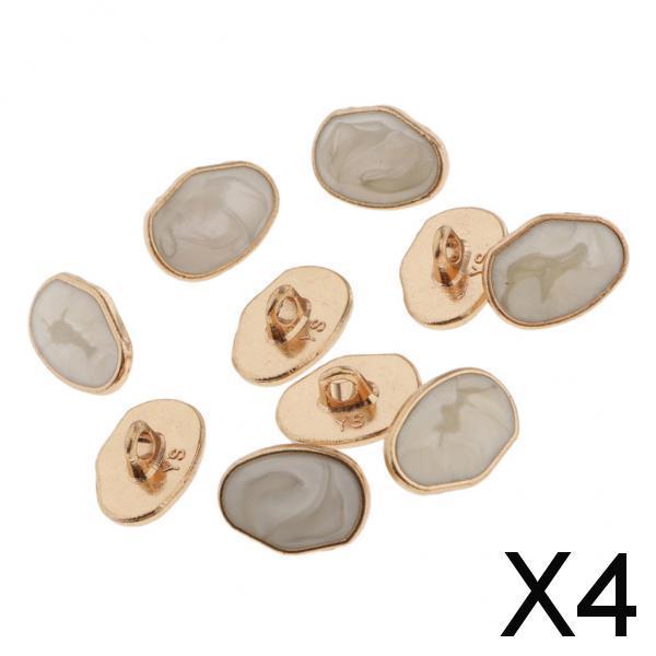 4x10pcs Special Shaped Marble pattern Sewing Shank Button