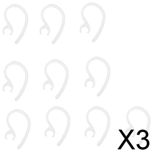 3x10 Pieces Ear Hooks Loop Clip Replacement for Bluetooth Headset 7.8mm B Clear