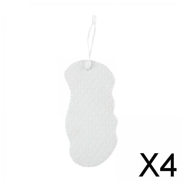 4xExfoliating Bath Sponge SPA Scrub Exfoliating Reusable for Baby Adults White