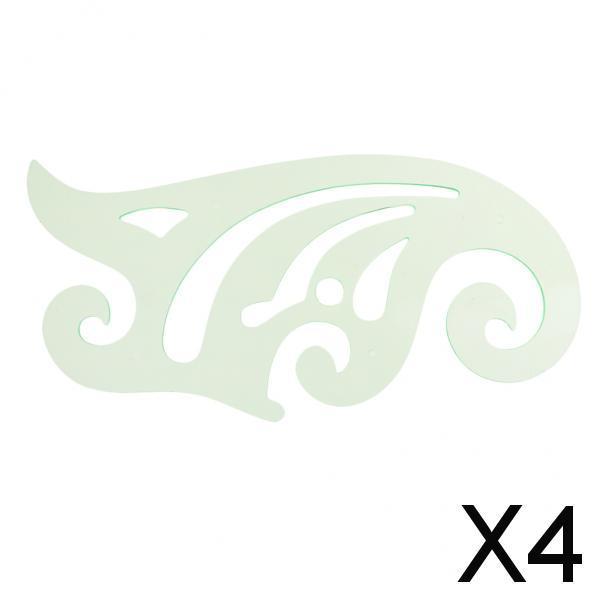 4x1Pc French Curve Template Ruler Drawing Drafting for Tailor Dressmaking 19x 9.5cm