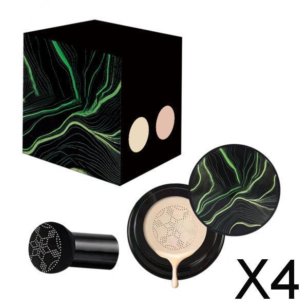 4xMushroom Head Air Cushion BB CC Cream for Nude Makeup  Oil-Control White