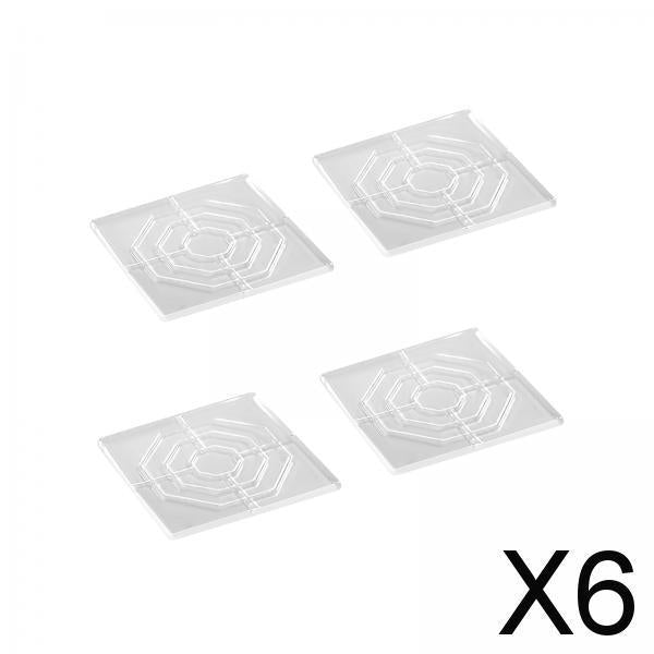 6x4x Silicone Furniture Leg Pads Anti Slip Floor Protectors for Desk Bed Couch Square 6cmx6cm