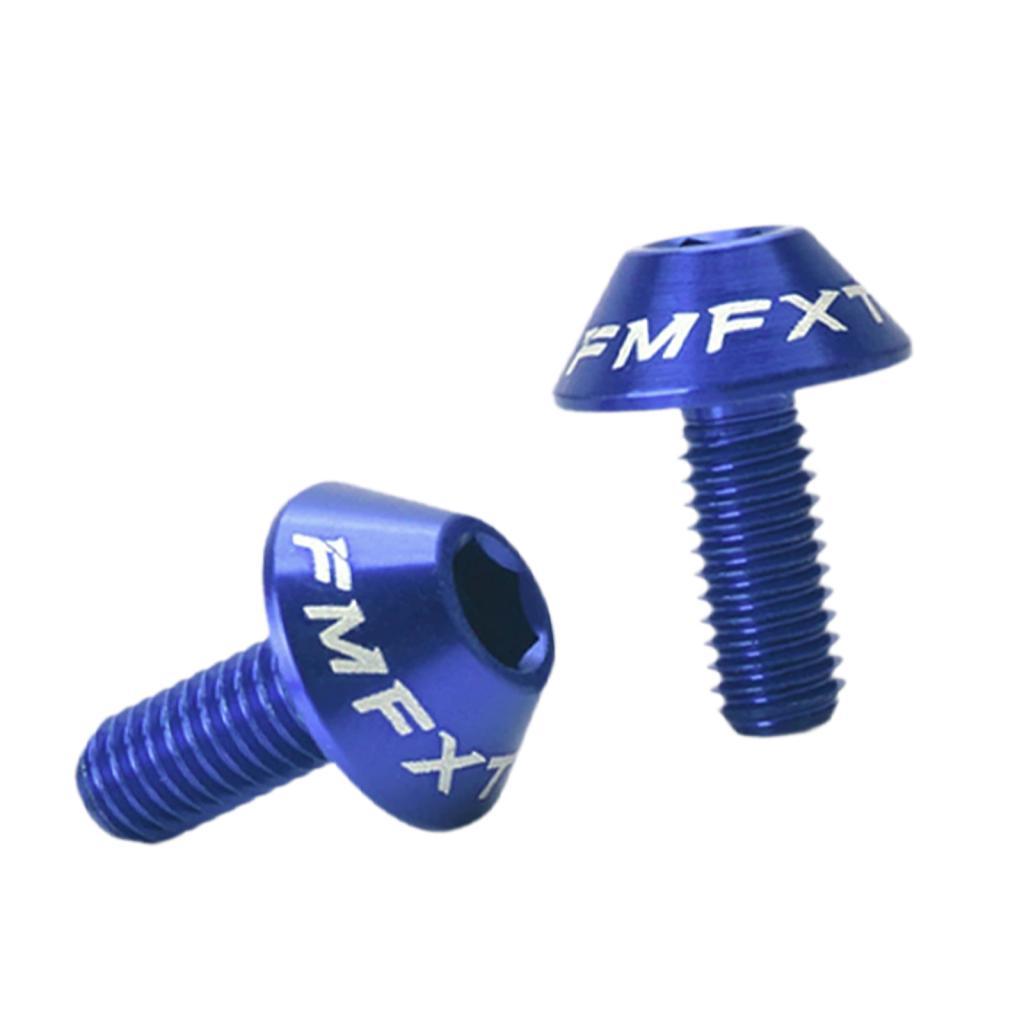 Lightweight Aluminium Alloy Water Bottle Cage Bolts Screws M5 x 12mm Blue