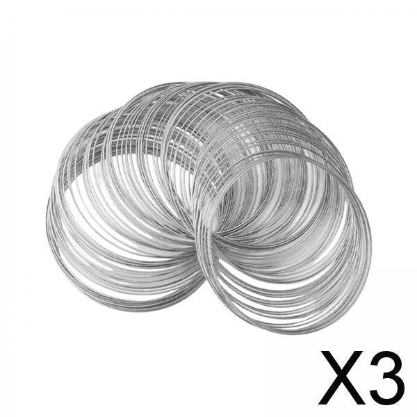 3xMemory Wire for Jewelry Making Beading Wire for Bangle Handmade White K