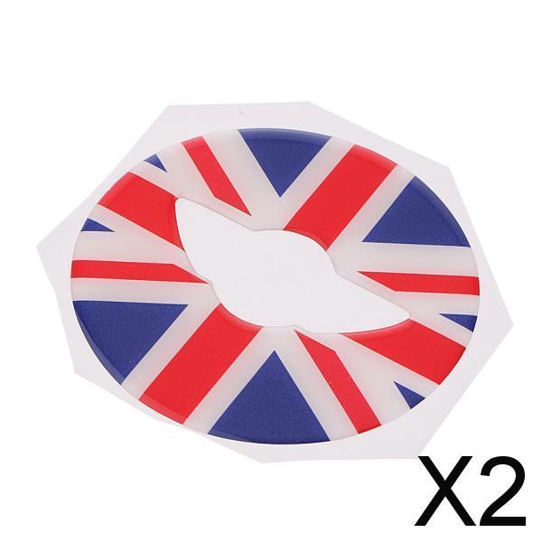 2x3D Steering Wheel Sticker Cover For Mini Copper F54 F55 F56 Red and Blue