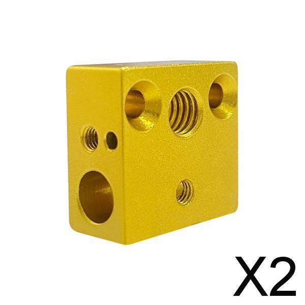 2xHeater Block Quality Professional Printer Accesoories for Hotend Ender5 CR10 Aureate