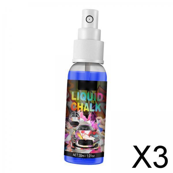 3xGraffiti Chalk Spray Paint Painting Washable for Concrete DIY Drawing Blue