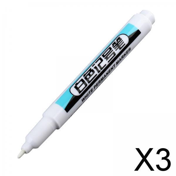 3xWhite Marker Paint Pen DIY Crafts Bathroom Water Resistant Carpentry Kitchen 1.0mm