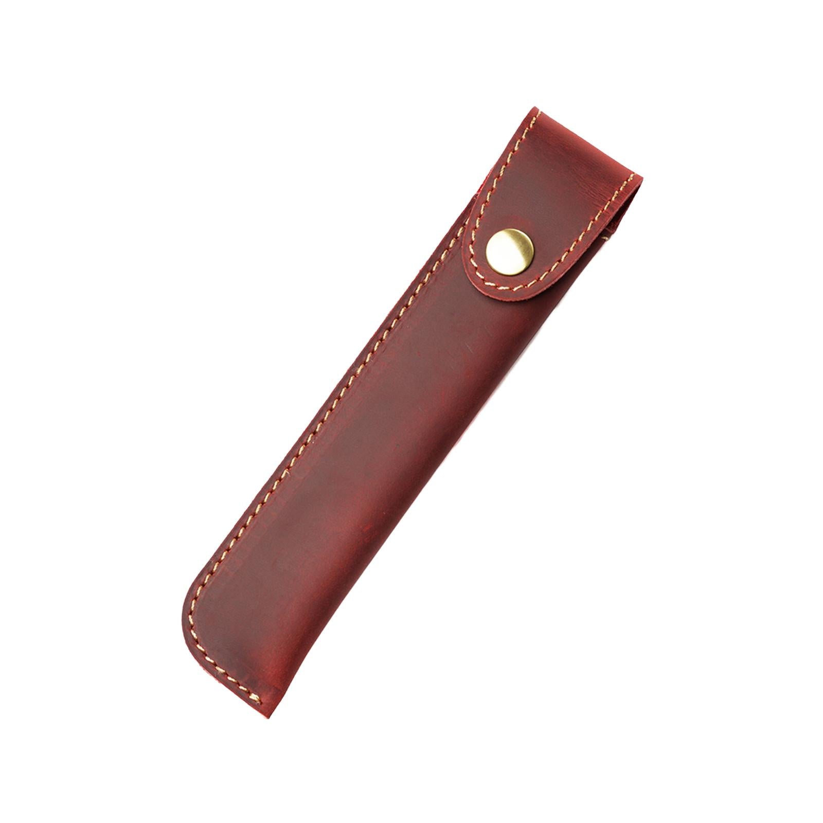Pen Pencil Pouch Buckle Design Universal Pen Holder for Boyfriend Men Father Red