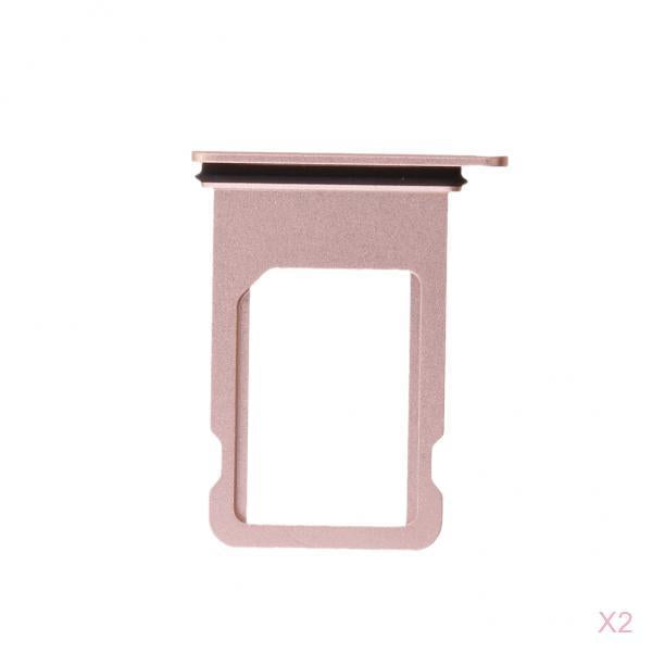 2Pieces SIM Card Tray Slot Holder Waterproof Replacement for iPhone 8 Gold