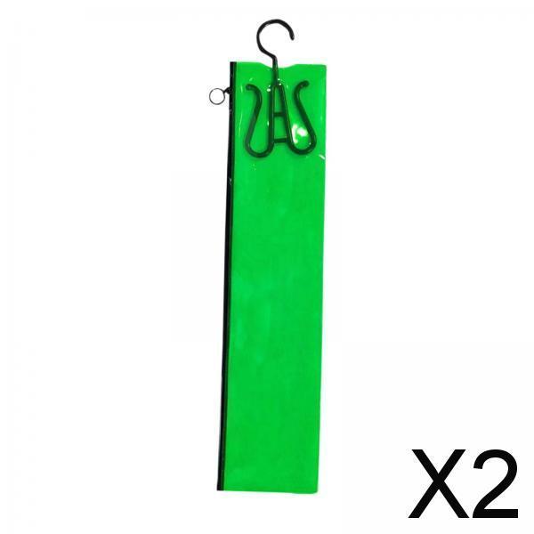 2xHair Extension Storage Bag Portable Hair Extension Hanger for Synthetic Hair L Green