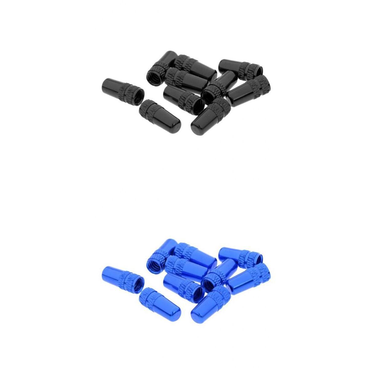 20Pcs MTB Bike Bicycle Aluminum Alloy Presta Valve Dust Cover Black Blue