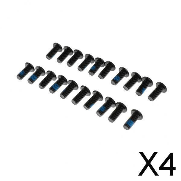 4x20pcs M5x10mm Steel Bicycle Disc Brake Rotor Bolts Bike Disk Rotor Screws