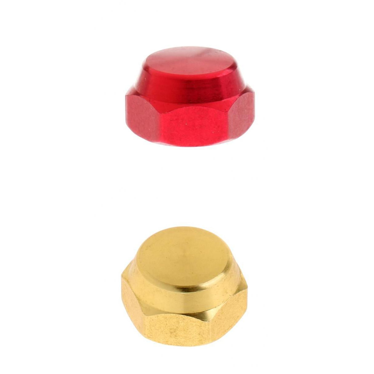 2pcs Baitcasting Reel Screw Cap for Fishing Reel Handle Right Hand Red Gold