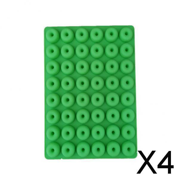 4x48 Cavity Mini Donut Silicone Mold Chocolate Biscuit Cake Mold Green