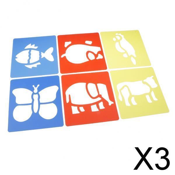 3x6 Hollowed Patterns of Painting Stencil Animal Scrapbook Stencil for DIY