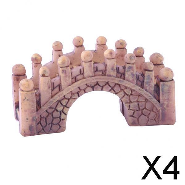 4xHangzhou Resin Bridge Figurine Fairy Garden DIY Micro Landscape Decoration