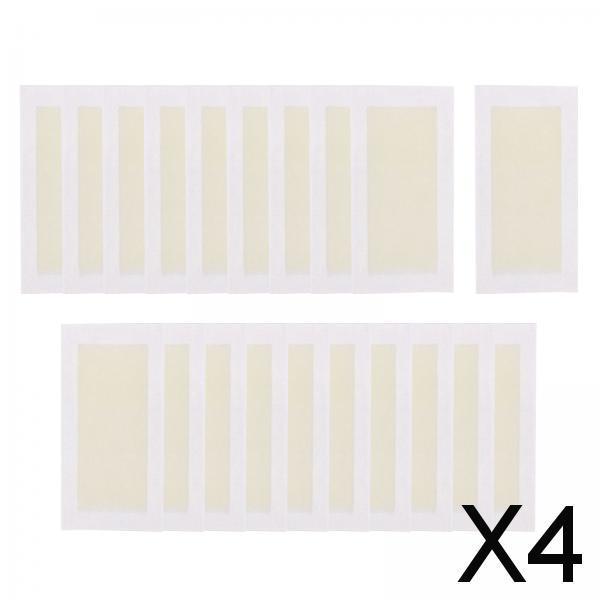 4x20x Wax Strips Disposable All Skin Types Gentle for Legs Underarms Arms yellow