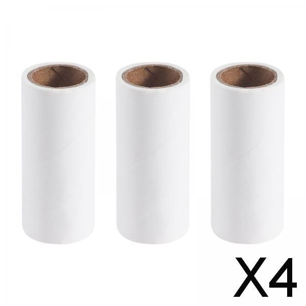 4x3 Rolls Refillable Sticky Hair Dust Brushes Pet Hair for Clothing Furniture
