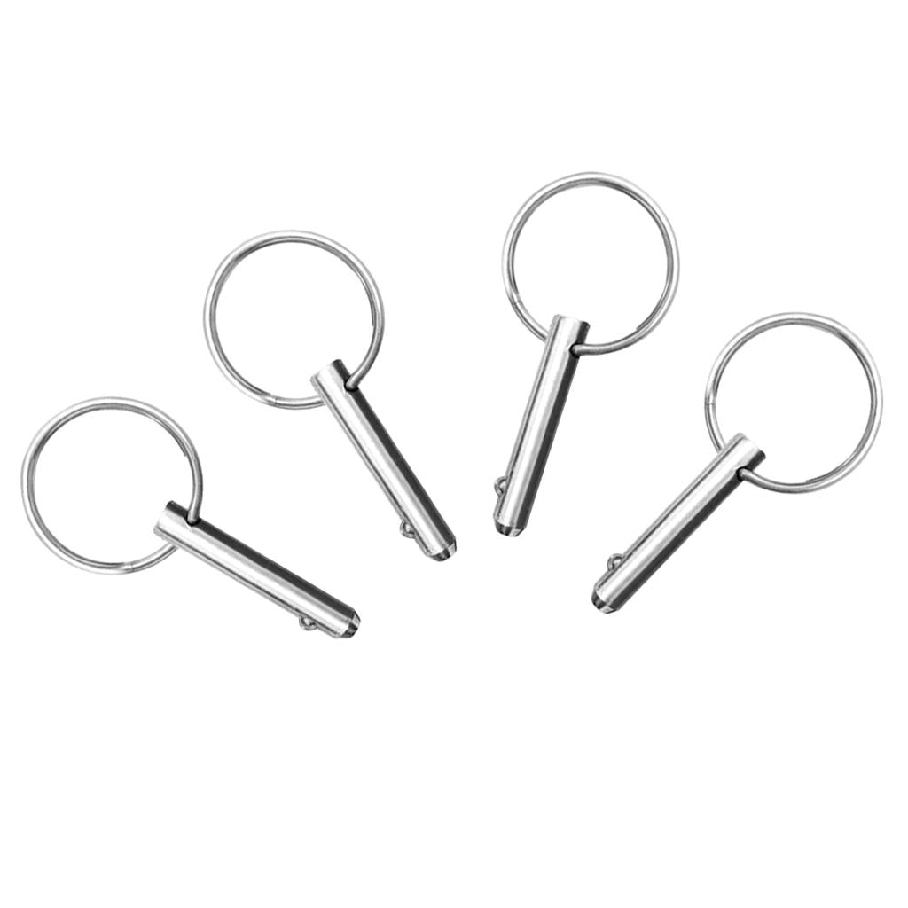 4 Pieces Stainless Steel Boat Bimini Top Deck Hinge Quick Release Ball Pins