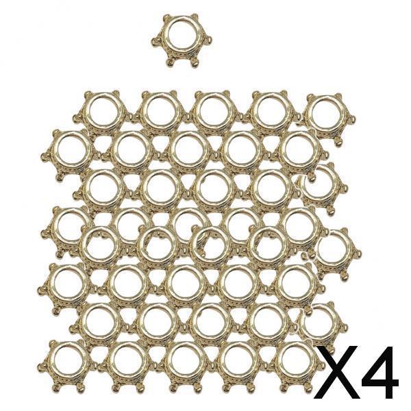 4x50pcs Crown Charms Beads for Jewelry making necklace earrings KC Golden
