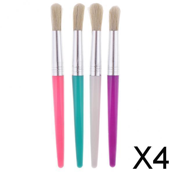 4x4 Pieces Kid Artist Paint Brushes Set Watercolor Acrylic Oil Painting Pens