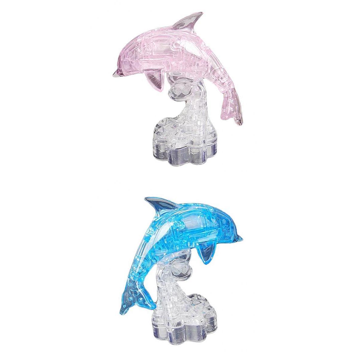 3D DIY Crystal Puzzle Children Kids Educational Learning Toy Dolphin, 2 Set