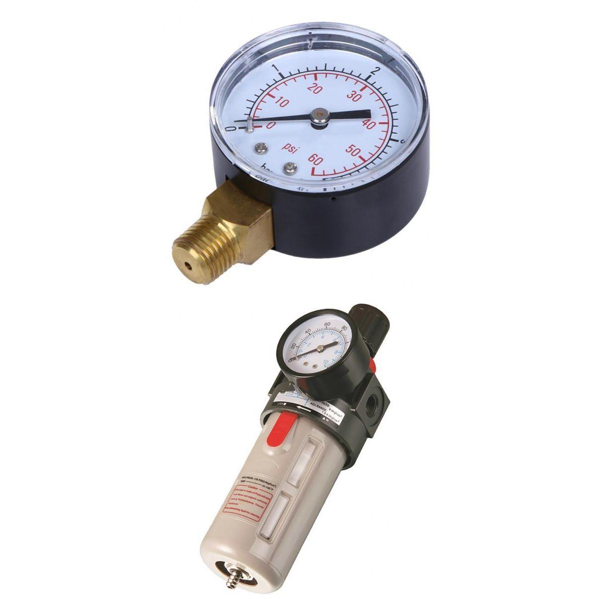 BFR4000 Air Compressor Filter Water Separator Tools Water Pressure Gauge