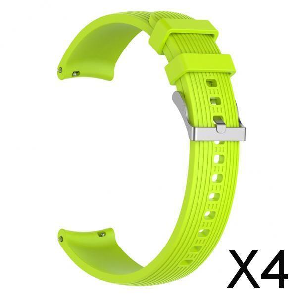 4xSilicone Watch Strap Watch Band Replace for Samsung R800/R810/R815 green