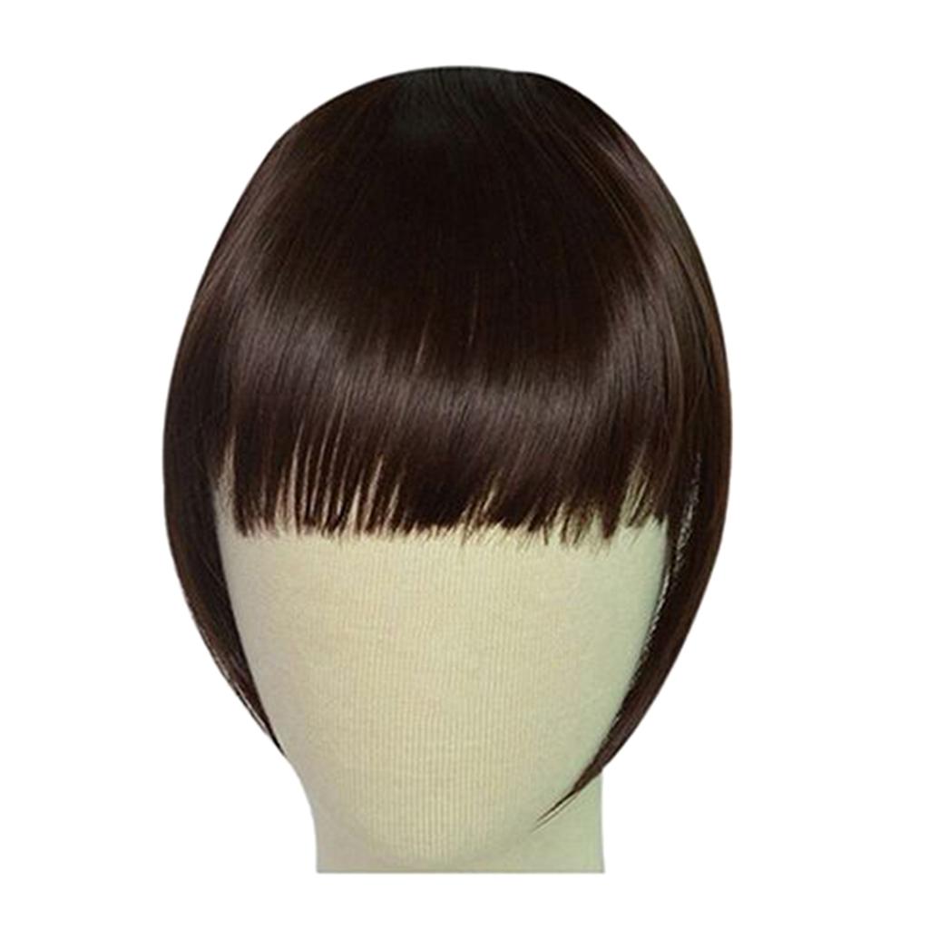 2xHeat Resistant Synthetic Hair Bang Clip In On Bang Fringe Hair Extension 04