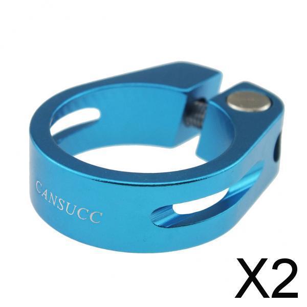 2x31.8mm SeatPost Clamp Tube Clip Quick Release Mountain Road Bike Part Blue