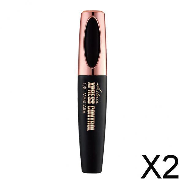 2x4D Black Waterproof No Clumping Eyelash Mascara Volumizing Makeup Mascara