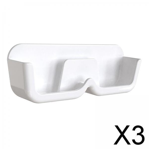 3xEyeglasses Holder Wall Mount Durable Stylish for Tabletop Showcase Apartment White