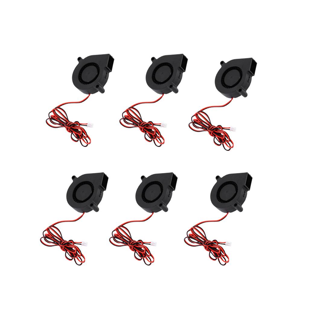 6Pcs silent Radial Turbo Blower Fan Cooling Fan DC 24V for 3D Printer Parts