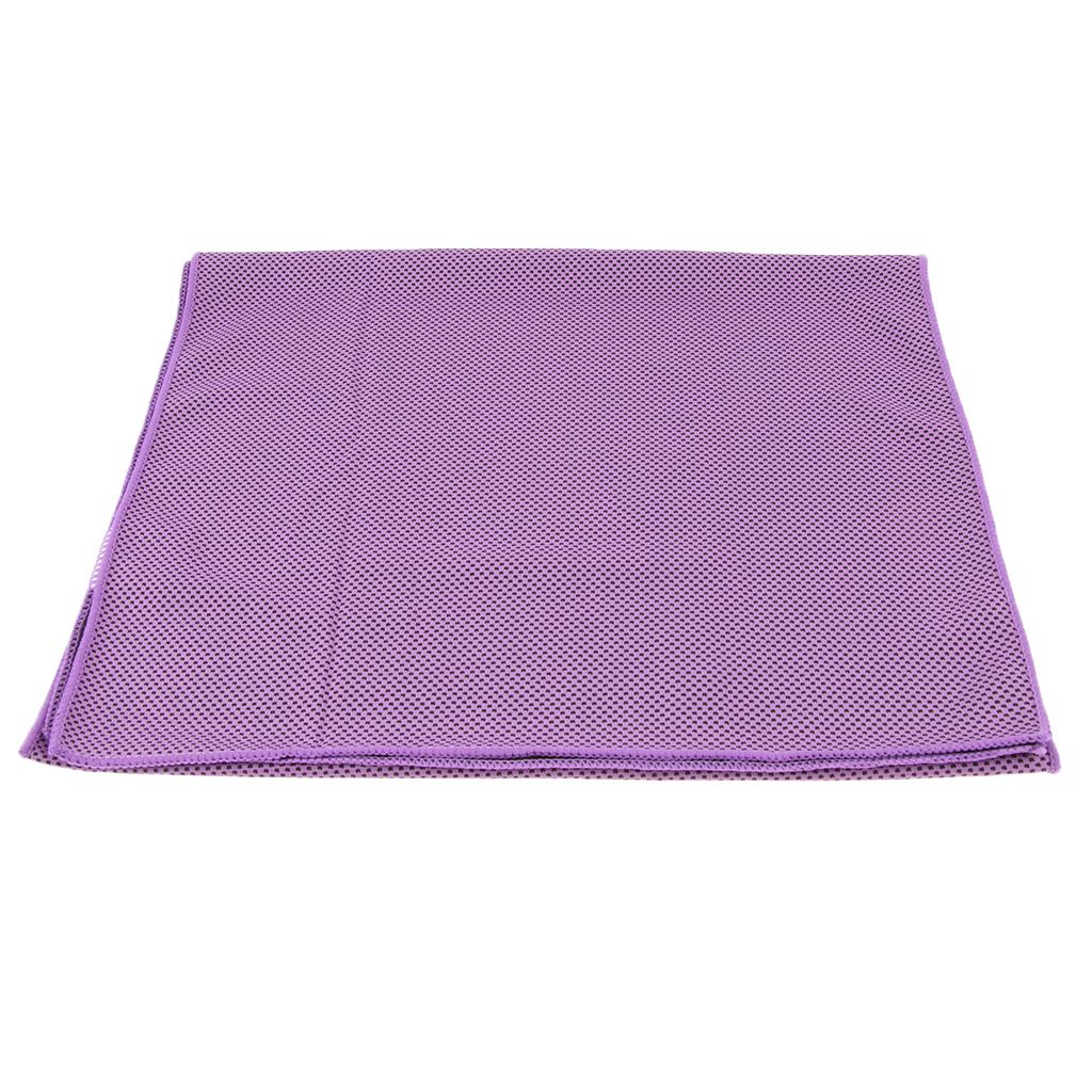 Outdoor Sports Instant Cooling Towel Cool Down Heat Relief Towel Purple