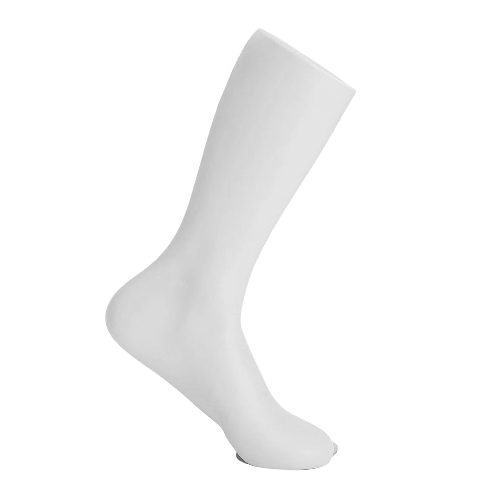 Freestanding Male Feet Mannequin Foot Model Sock Display for Window Male Male Left Foot White