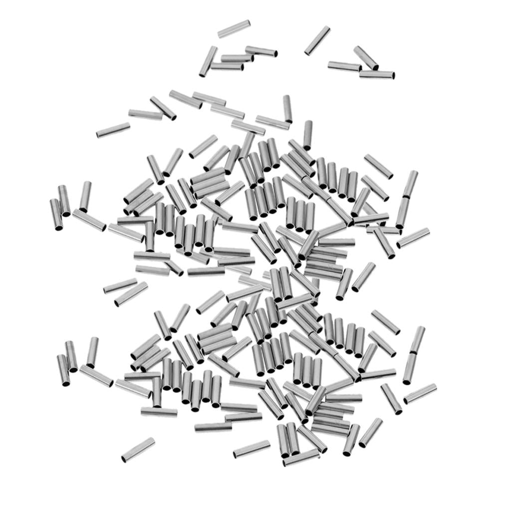 200 Pieces Crimping Loop Sleeve Various Sizes from 1.0mm - 2.0mm 2.0x8mm