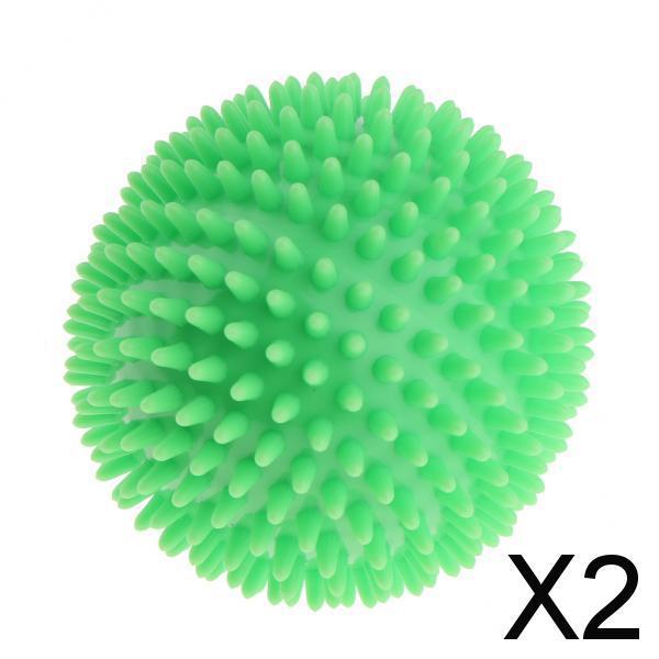 2xSpiky Massage Ball Body Trigger Point Acupuncture Soreness Pain Relief Green