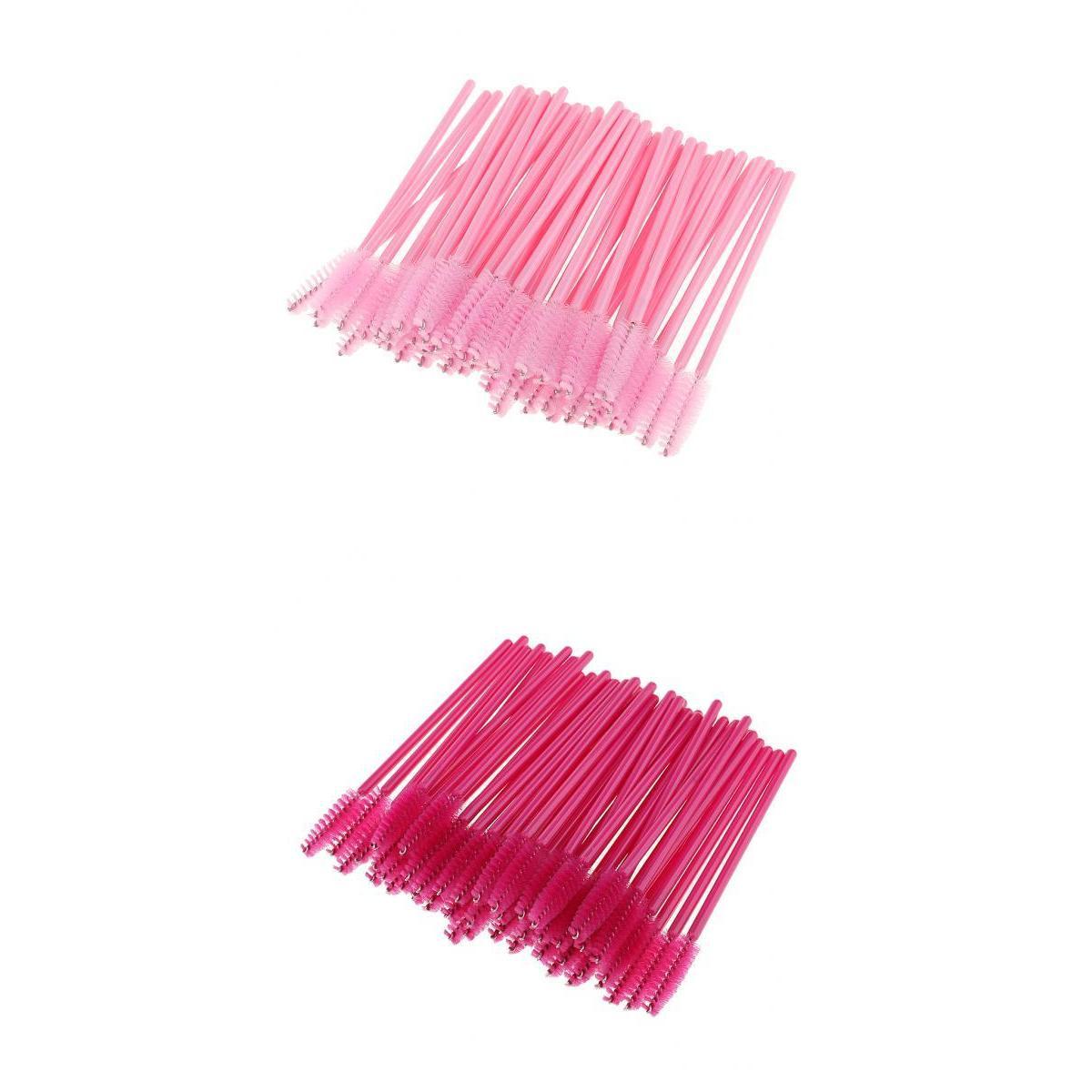 100 Pieces Disposable Eyelash Mascara Wands Applicator Makeup Brush Spoolers